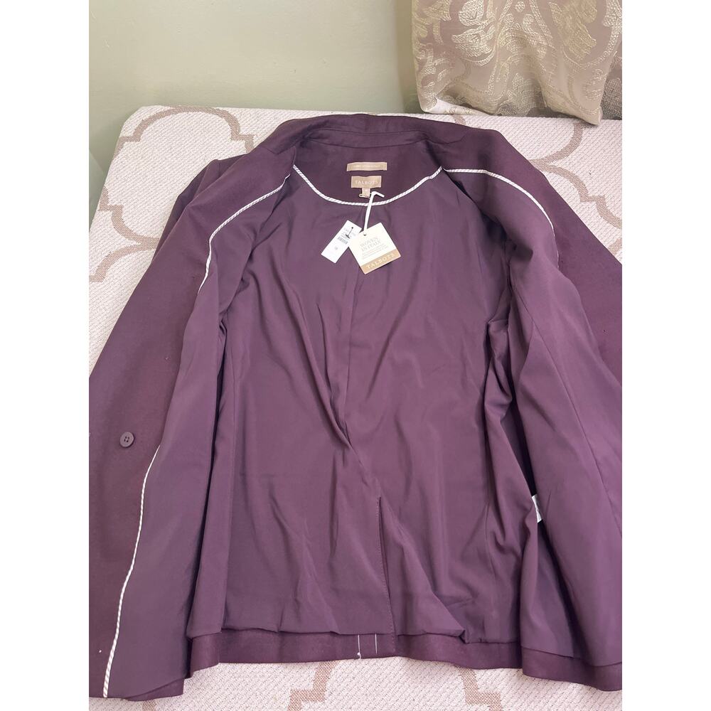 Talbots Luxe Italian Stretch Flannel Wool Blazer Fully Lined Size 18 J03069, NWT - Picture 7 of 14